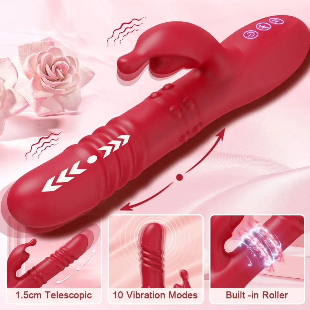 Rabbit Thrusting Vibrator for Women Clitoris Stimulator Powerful G Spot Vagina Massage Female Masturbator for Adult Sex Toys — image 6