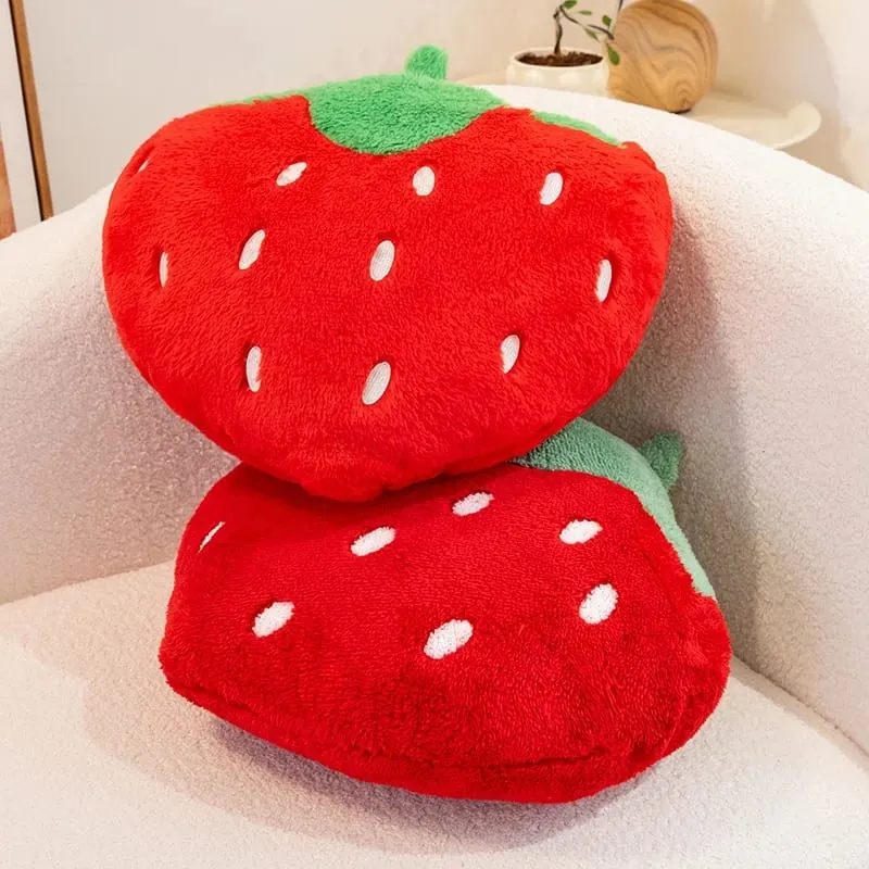 Aardbei Kussen Zacht Gevuld Pluche Speelgoed Sweety Aardbei Bank Knuffelkussen Voor Thuis Kussen Fruit Thema Verjaardagscadeaus