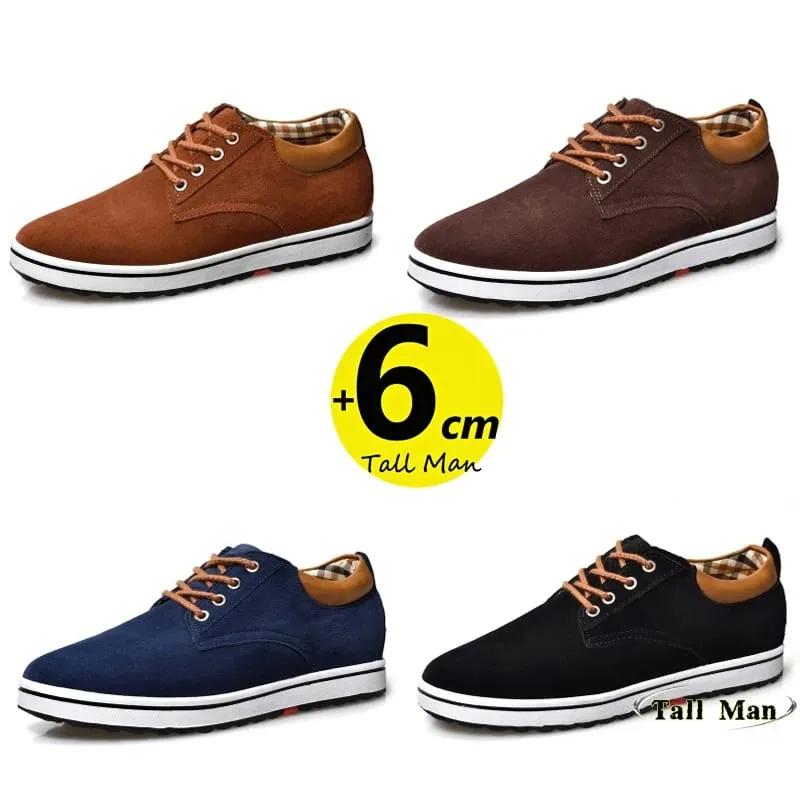 Booster Shoes Lift Men Elevator Sneakers Height Increase Insole 6CM Sport Black Blue Brown — image 1