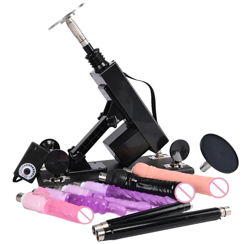 Sex Machine Female Masturbation Pumping Gun with Dildos,More Attachments Vibrator Adjustable Speed Love Machine for Couple — image 14