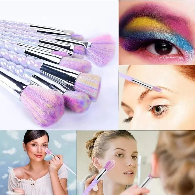 10pcs Makeup Brushes Set Soft Hair Foundation Brush Powder Blush Contour Eyebrow Eyeshadow Women Cosmetic Blending Make Up Tools — image 3