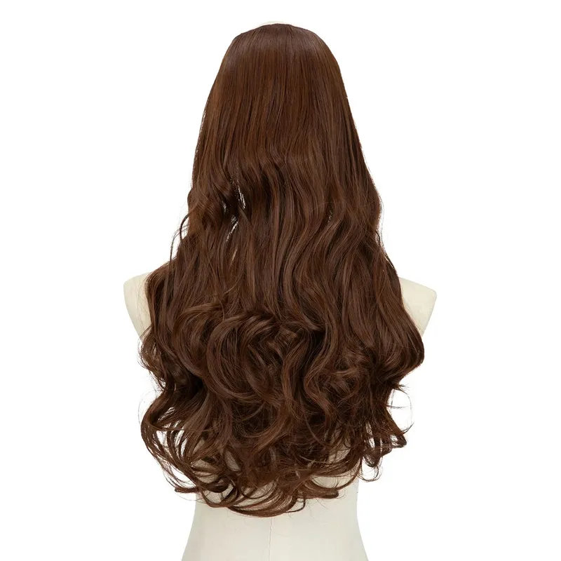 Premium Synthetic U-Part Clip In Hair Extension Long Thick Curly Natural Blonde False Heat Resistant Hair Hairpieces For Women — image 29