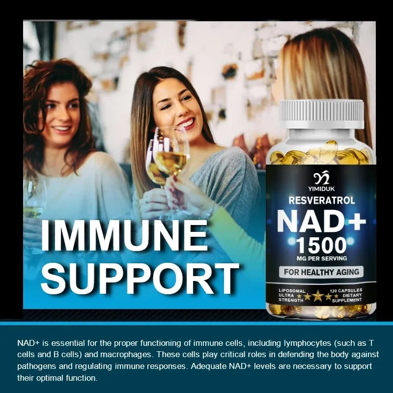 1500mg NAD Supplement - Liposomal NAD+ Supplement with Resveratrol Stamina & Healthy Aging - Strength Capsules — image 4