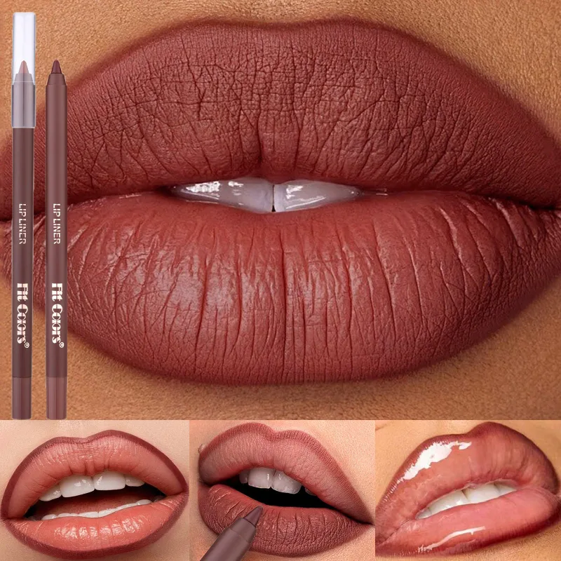 6 Colors Waterproof Matte Lipliner Pencil Black Red Contour Tint Lipstick Long Lasting Non-stick Cup Moisturising Lips Makeup — image 4