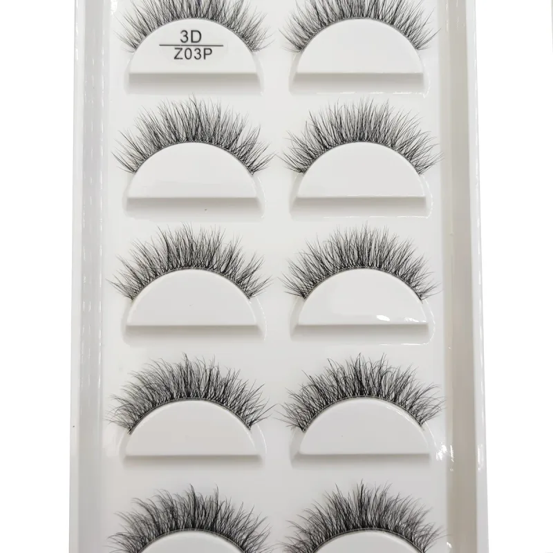 Transparent 3D Mink Eyelashes Natural Clear False Eye Lashes Soft Invisible Eyelash Wispy Makeup Faux Cils H13 X08 5 Pairs — image 9