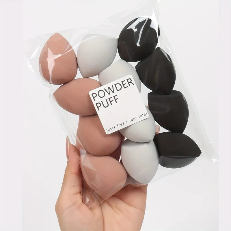 12 pieces latex free hydrophilic polyurethane beauty sponge set multi-color makeup mixing sponge suitable for liquid and cream — image 8