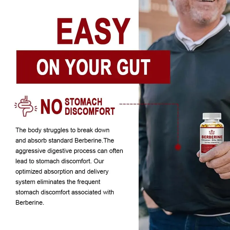 Berberine Supplement High Potency with Ceylon Cinnamon - Immune System Cardiovascular & Gastrointestinal Function - Berberine H — image 7