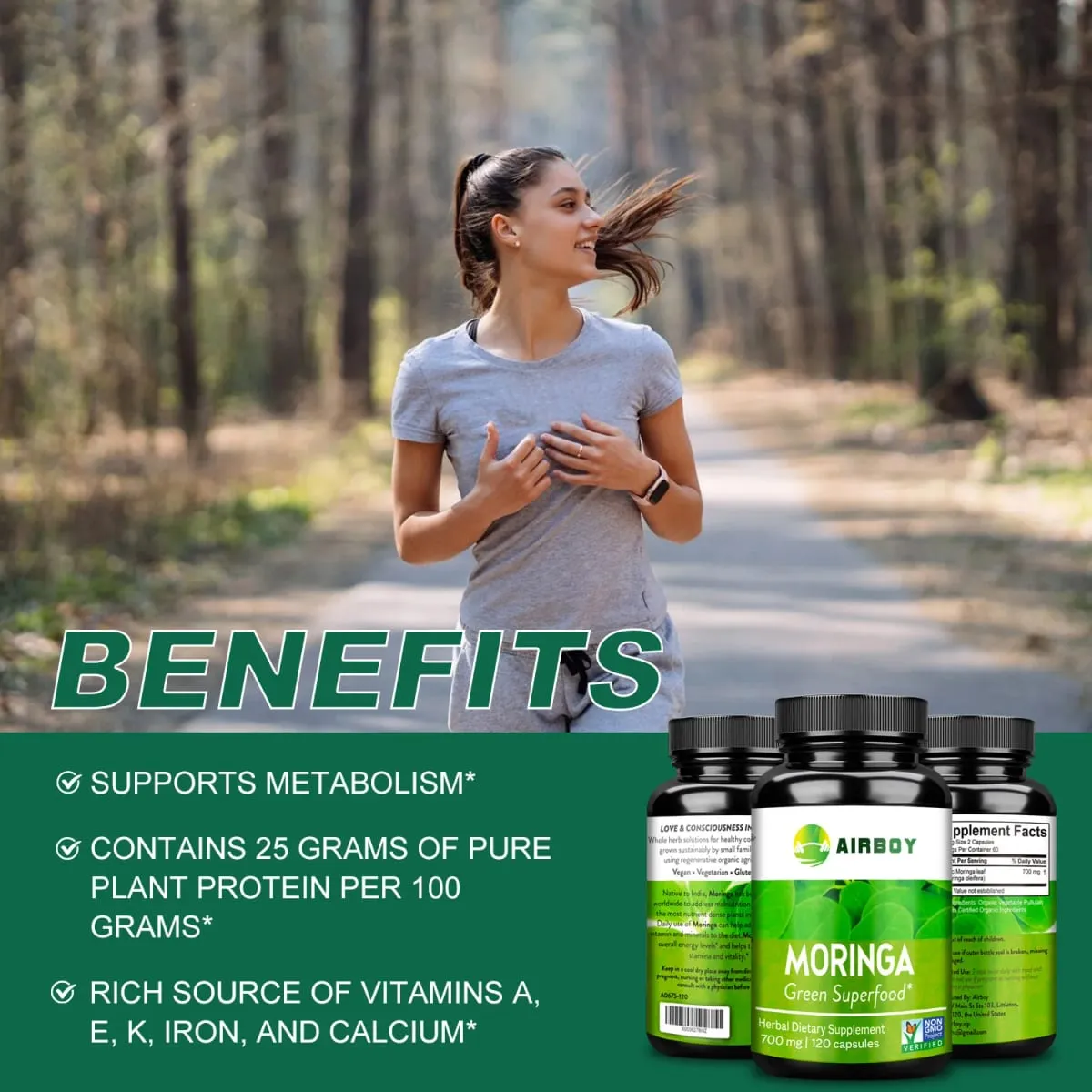 Organic Moringa Capsules - Relieve Joint Pain and Promote Energy Production — image 4