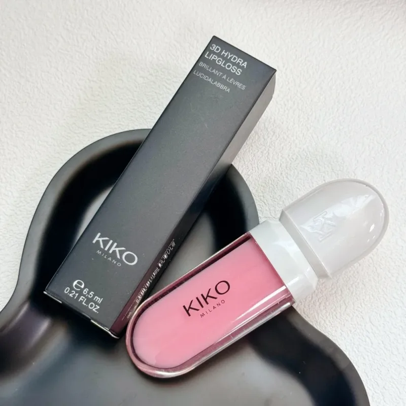 Original Kiko 3D Mirror Lip Glaze Waterproof Non Fading and Non Stick Cup Gentle Bean Paste Color Fine Shiny Point Charm Red