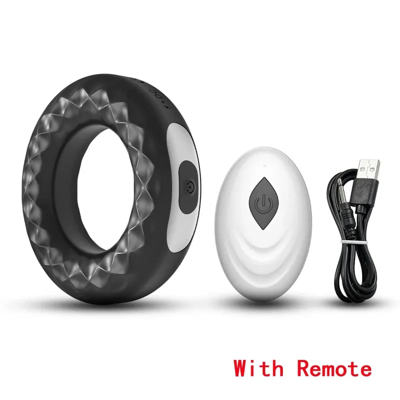 Vibrating Penis Cock Ring Delay Ejaculation Erection Scrotum Stimulator Sex Toys for Adult 18 Couple Man Wireless Masturbators — image 8