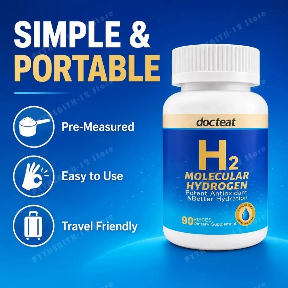 90 stks H2 Moleculaire Waterstof Watertabletten met Magnesium 160 mg Bruisende Drank Supplement voor Reizen Gym Thuis Hydratatie — image 5