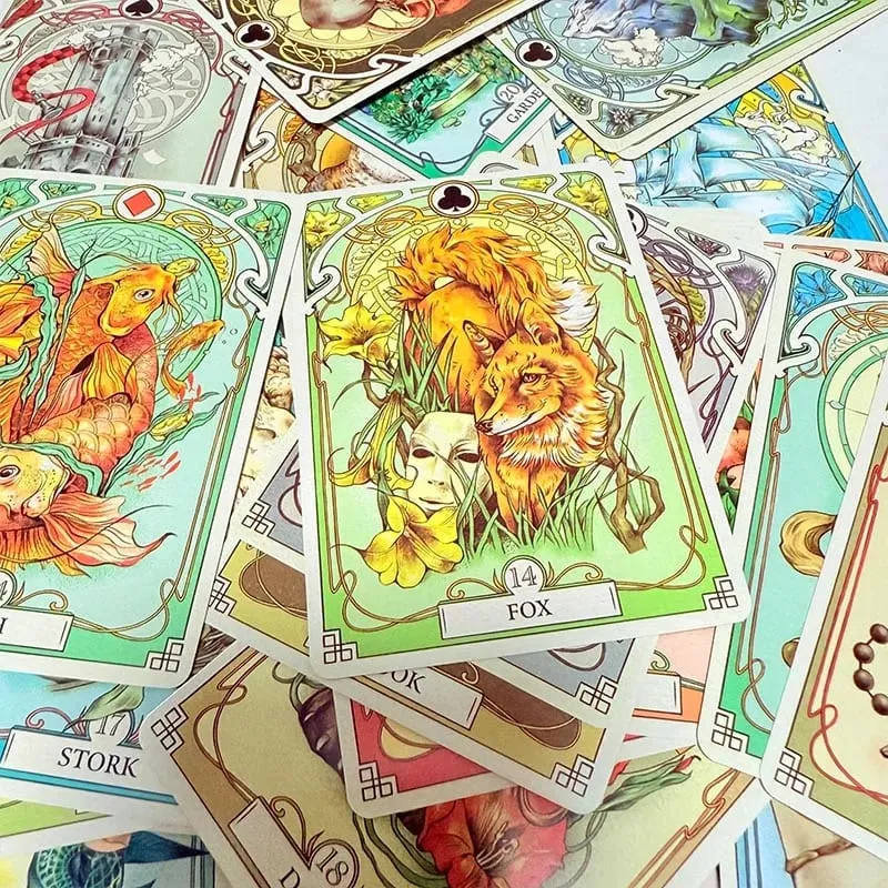Romantic Lenormand Oracle Cards 37 Deck Art Nouveau English Vision Board Games for Party Family Women Deck — image 3