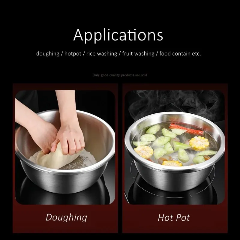 LFGB Certification 304 Stainless Steel Kitchen Washer Integrated Molding Ultra Thick Fruit Washer with 2mm Fine Pores Colander — image 6