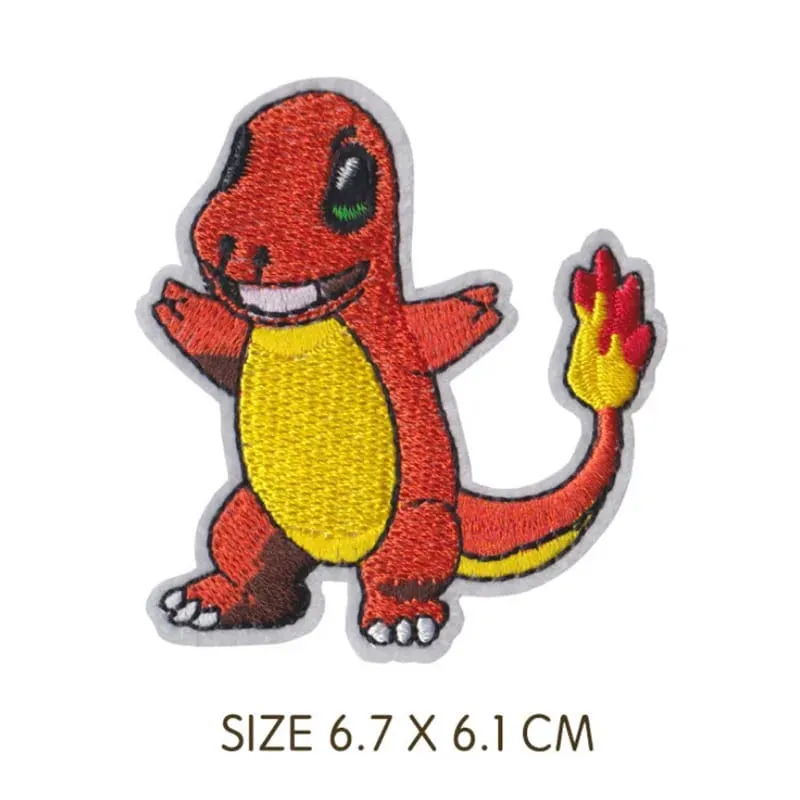 HOT 40 Style Snorlax Iron On Patch Embroidered Clothes Patches Cartoon for Clothing Kid Umbreon Cloth Stickers Garment Appliqués — image 17