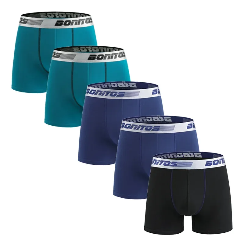 5 stücke männer Unterhosen Baumwolle Boxer Briefs Klassische Männer Höschen BONITOS Brief Elastischen Bund Boxer Unterwäsche Für Mann Shorts — image 11