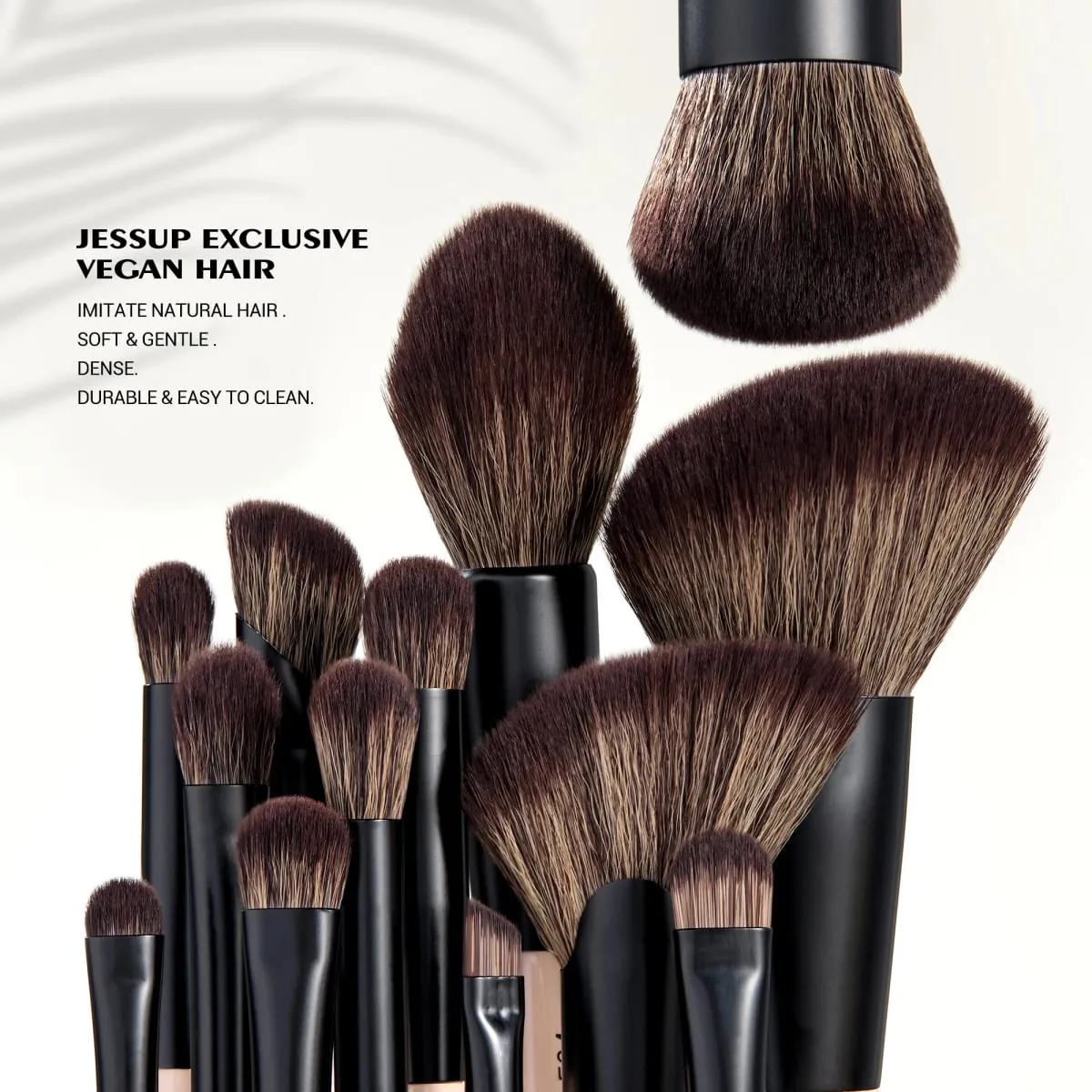 Jessup Makeup Brushes Set 3/5/7pcs Double Sided Makeup Brush Foundation Eyeshadow Powder Blending Cruelty-Free Peach Dust T600
