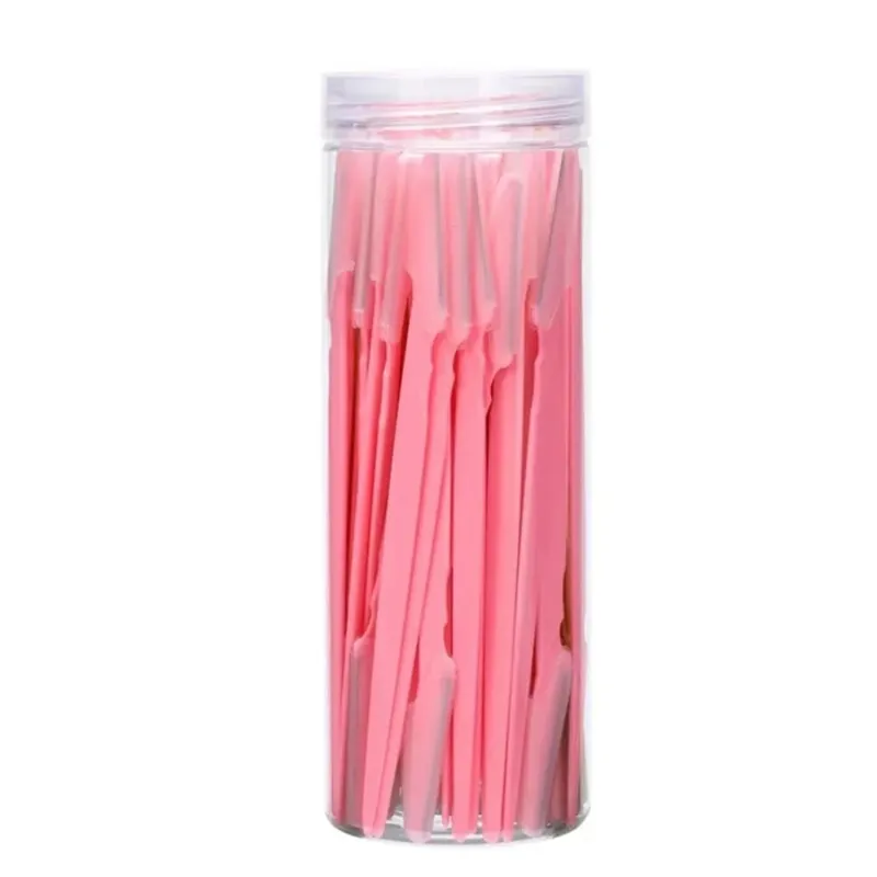 คิ้วTrimmer 40PCSสีน้ำตาลคิ้วมีดโกนปลอดภัยFaceกำจัดขนเครื่องโกนหนวดใบมีดผู้หญิงEyebrow Shapingมีดมีดโกน — image 10