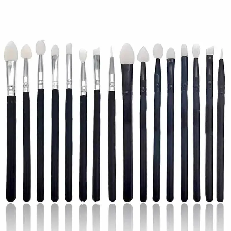 brochas maquillaje Silicone Eyeshadow Lip Applicator Makeup Brushes Eyeliner Lip Brush Professional Eye Shadow Cosmetic Tools — image 1
