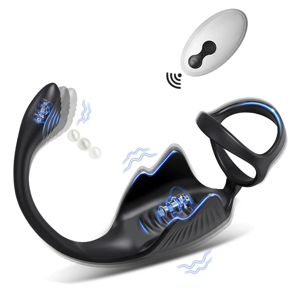 Vibrating Butt Plug Cock Ring for Men Remote Control Anal Vibrator Prostate Massager Gay Anal Plug Adult Goods Sex Toy for Men — image 1