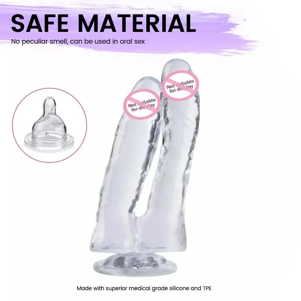 Double Ended Dildo Sex Machine Realistic Dildo With Suction Cup G-spot Orgasm Anal Plug Sex Toy for Women JoinJJtoy — image 5
