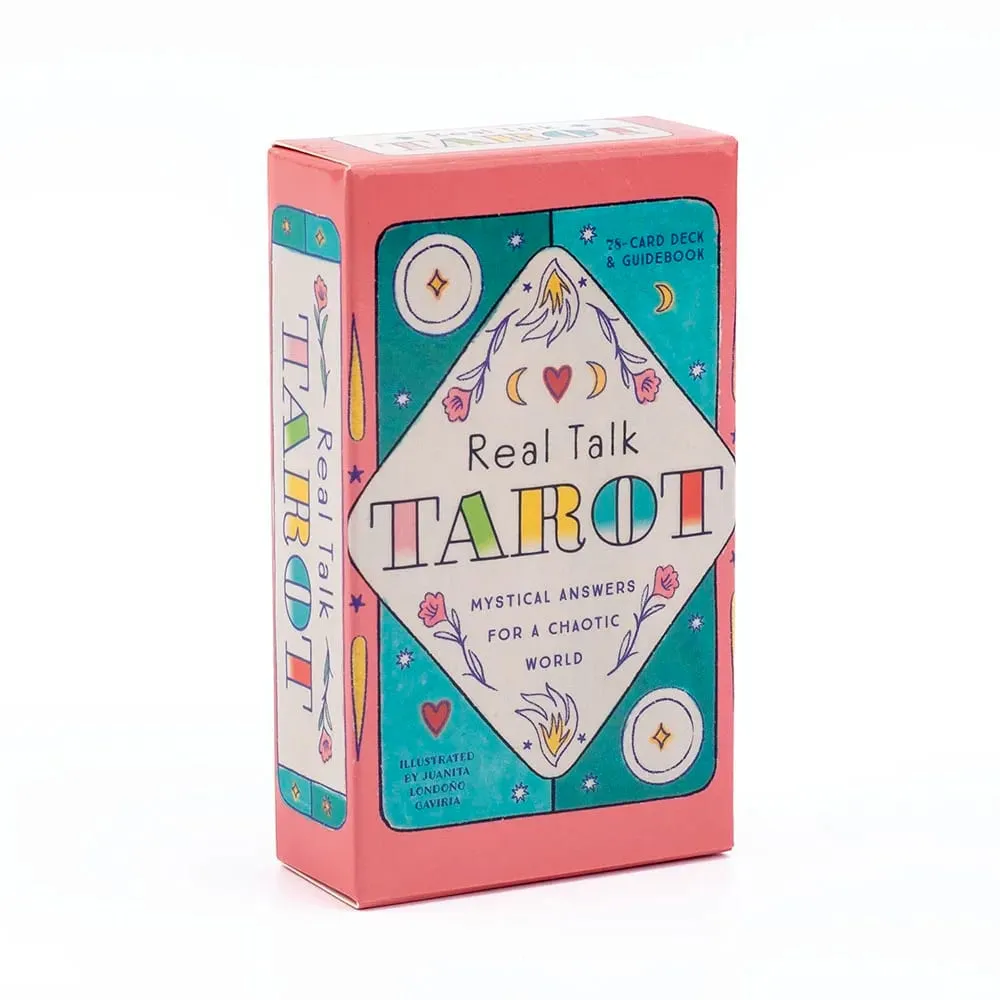 Real Talk Tarot Fortune Telling Divination Deck Game with 78 Cards & Guidebook Modern Illustrations Family Party Fun Board Game — image 1