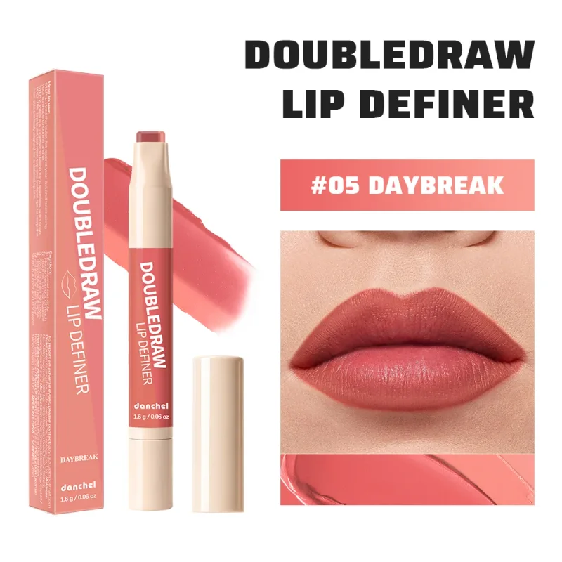 10 Colors Double Draw Lip Definer 2 In 1 Lip Liner Lip Gloss Silky Cream Texture Long Lasting Hydrating High Pigment Lip Makeup — image 15