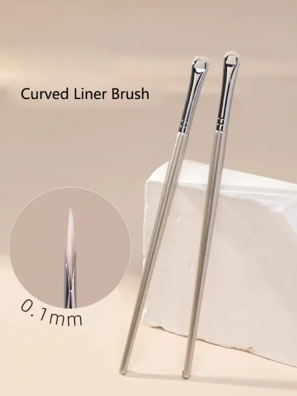1pc Curved Eye Liner Make Up Brushes Precision Eyeliner Makeup Brush Eyelid Aegyo Sal Sharp Thin Small Eye Cosmetic Tools — image 2