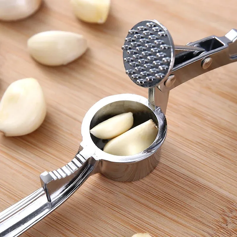 Stainless Steel Multifunction Garlic Press Crusher Kitchen Cooking Ginger Squeezer Masher Handheld Ginger Mincer Tools Garlic — image 3