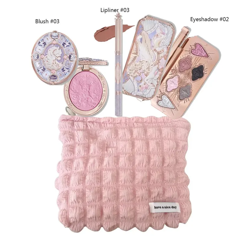 Flower Knows Makeup Full Set Moonlit Mermaid Eye Shadow Palette Matte Blush And Lipgloss Flowerknows Kit Makeup Bag for women — image 13