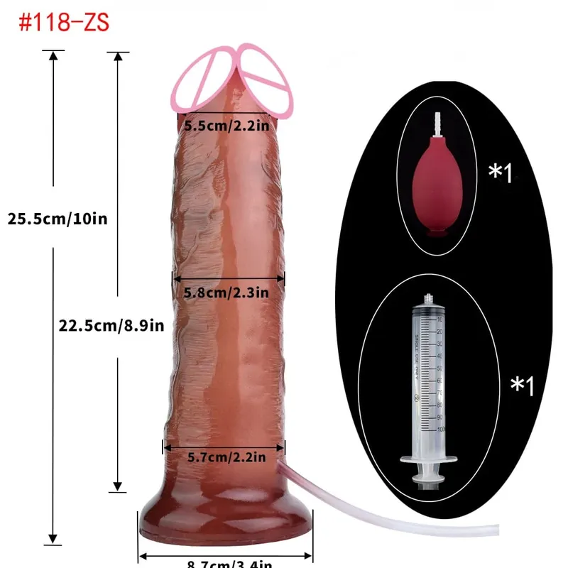 Lifelike Squirting Penis Silicone Ejaculation Large Realistic Dildo With Sucker Skin Touch Anal Sex Toys For Women — image 9