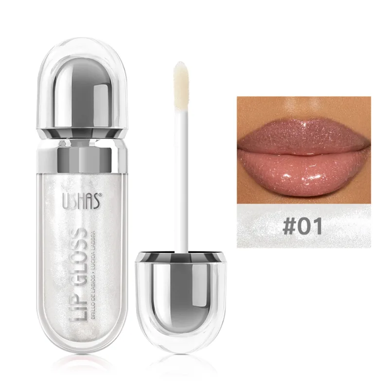 Shimmer Lip Gloss 12 Shades Glass High Shine Non-Sticky Moisturizing Long Lasting Plumping Lip Makeup — image 6