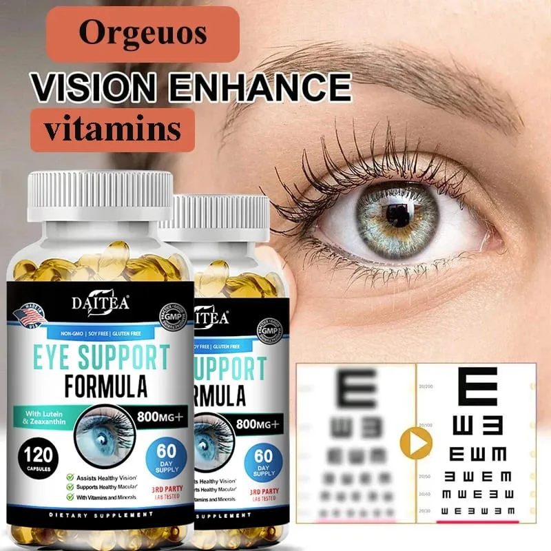 Eye Support Supplements - Vision Myopia Vitamins and Minerals for Eye Care Improve Eye Edema Relieve Fatigue Healthy Macula — image 1