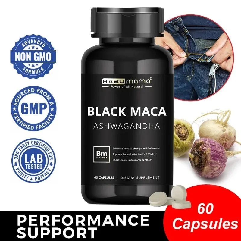 Male Enhancing Supplement with Black Maca Stamina & Energy Men's Muscle Enlargement — image 3