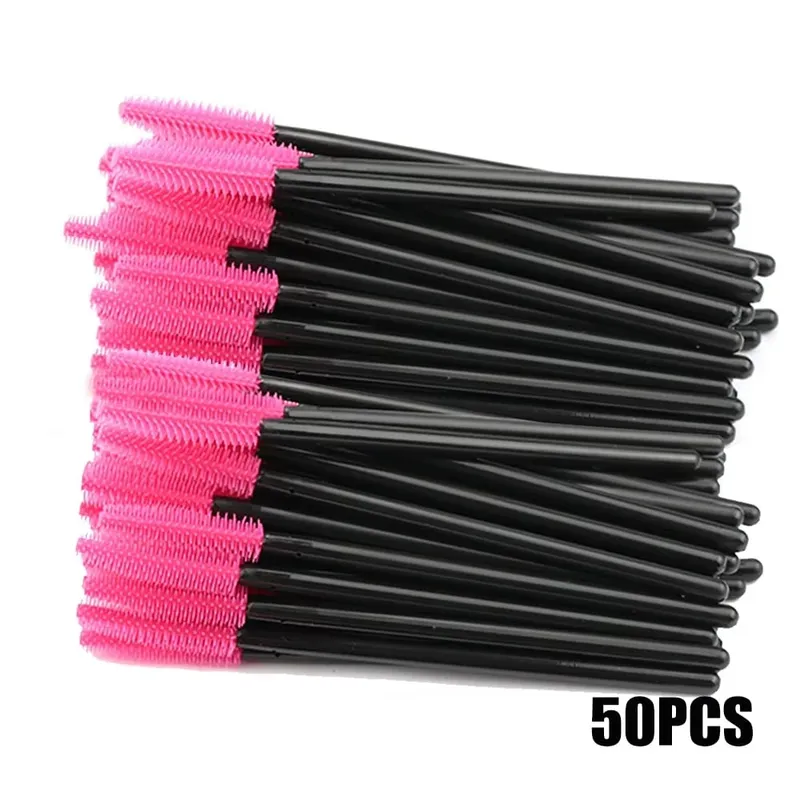 50/100PCS Eyelash Brush Silicone Eyelashes Brushes Mascara Wands Applicators Kits For Lash Extension Eyebrows Makeup Tool — image 10