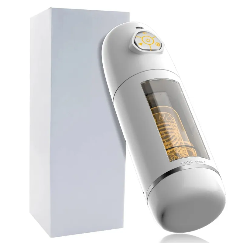 APP Male Masturbation Cup Auto Rotating Belt 10 Push Rotating Hands Free Electric Penis Pump Vision Sex Toy Male Sex Machine 18+