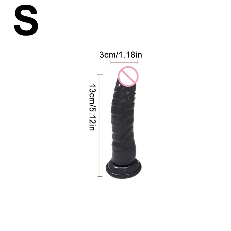 Realistic Black Dildo with Strong Suction Cup Base Soft Penis Sex Toy for Women and Men Hands Free Anal Vaginal Adult Toy in M — image 10