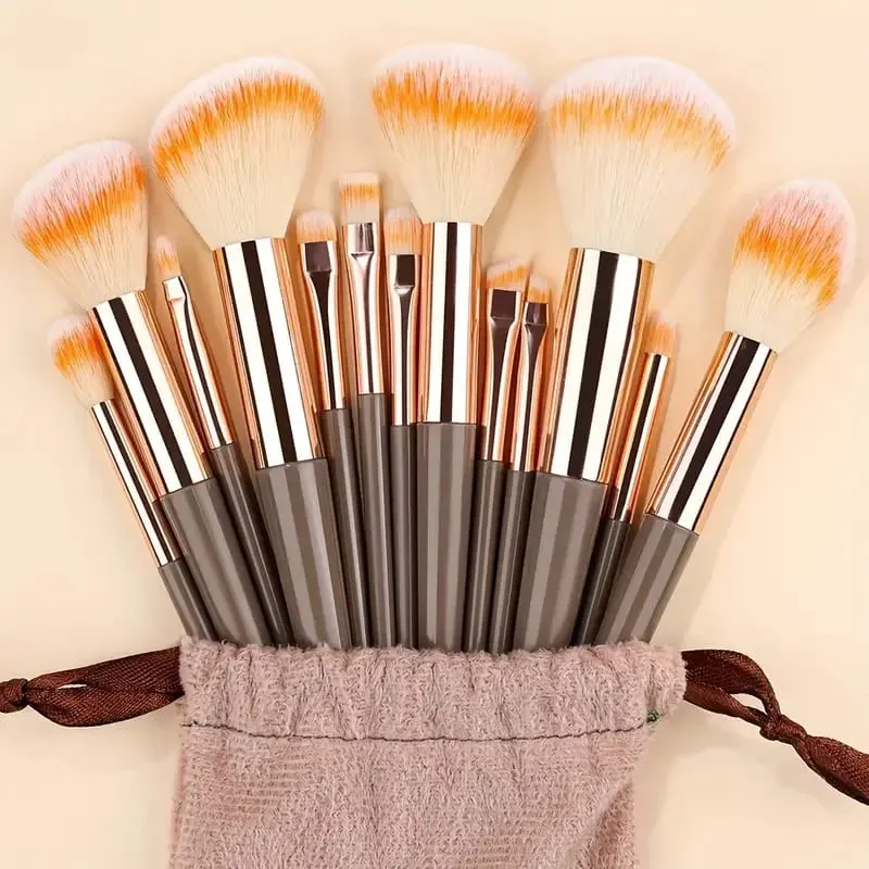 13 Stuks Make-Up Kwasten Set Zachte Pluizige Oogschaduw Markeerstift Concealers Borstel Blush Losse Poeder Borstel Mengen Vrouwen Beauty Tool — image 10