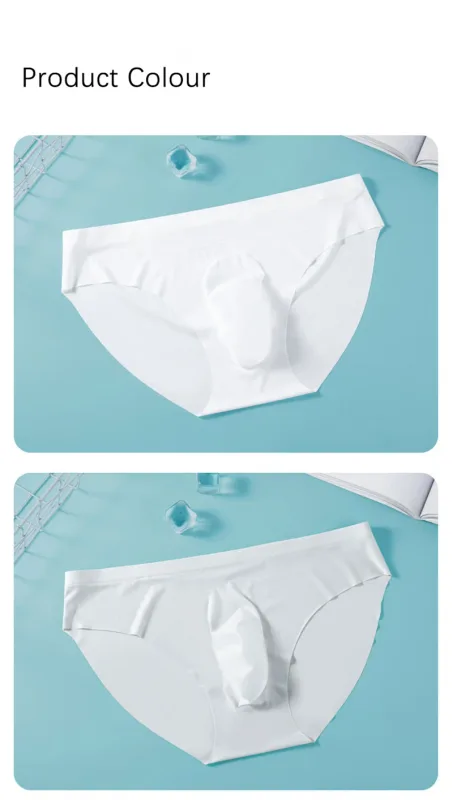 3PCS/lot Men's Ice Silk Briefs Ultra-thin Transparent Seamless Underpants 3D Pouch Sexy Quick Dry Breathable Underwear Panties — image 14