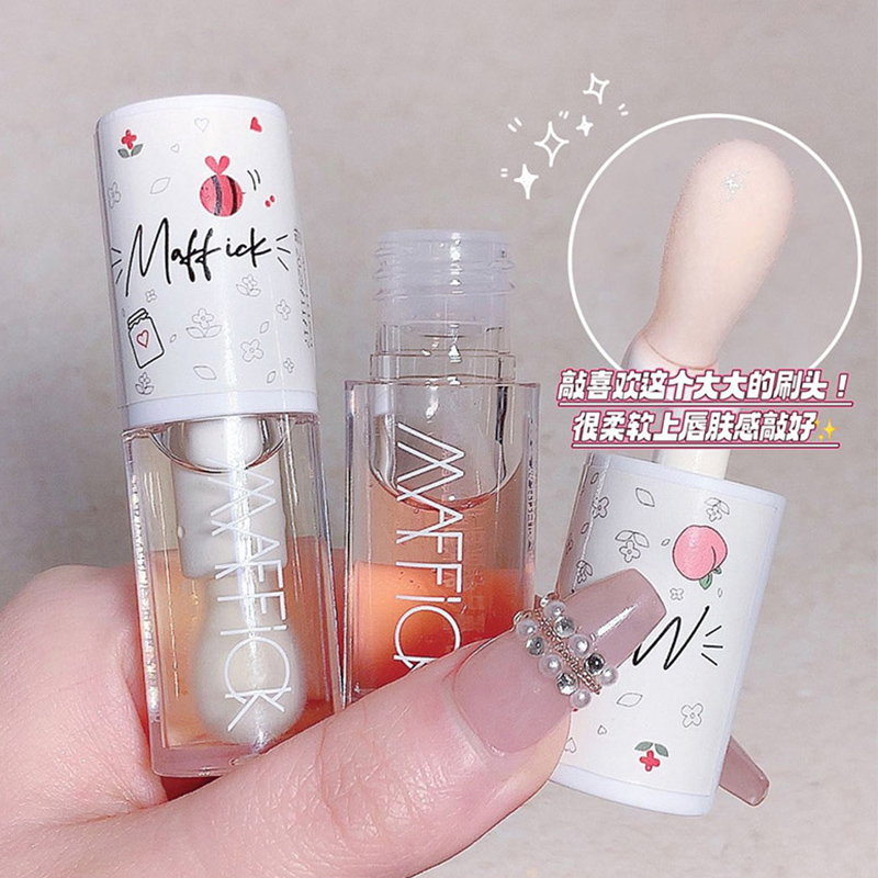Make Up Korean Beauty Cosmetics Lip Ink Gloss Labial Lips Moisturizer Jelly Lipstick Bright Oil Moisturizing Balm Big Lip Brush — image 7