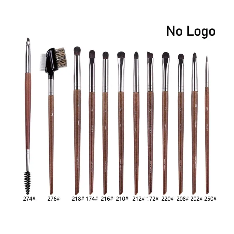 Natural wood Eye Makeup brushes whole set Pro Crease Eyeshadow Make up kit smudge highlighter eyebrow Lip lash brush practical