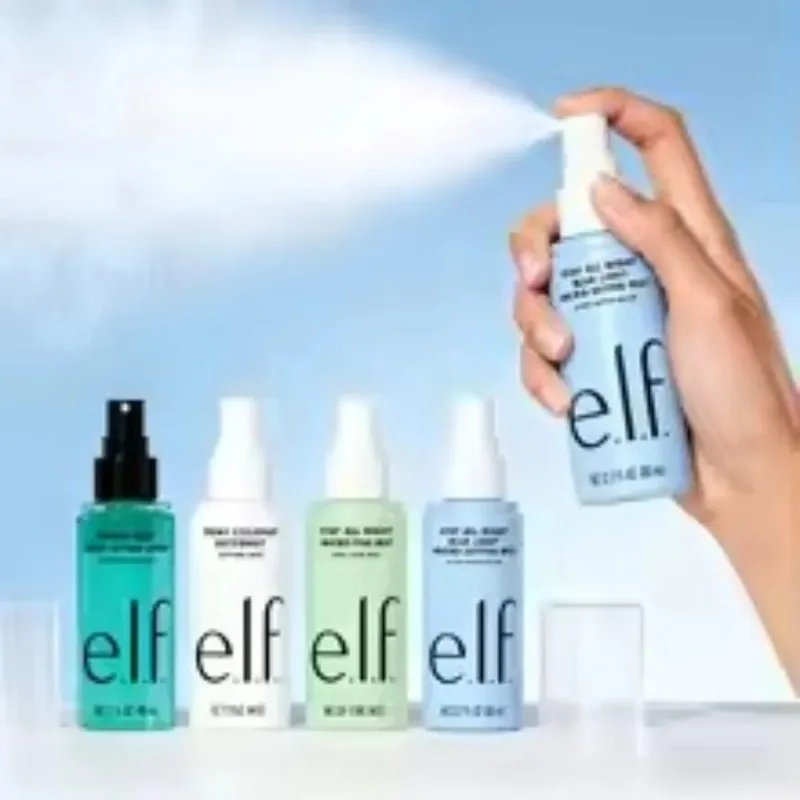 ELF Makeup Mist And Set Spray Aloe Vera Green Tea Long Wear Matte Finish Poreless Putty Primer Silky Smooth Minimize Pores Gift