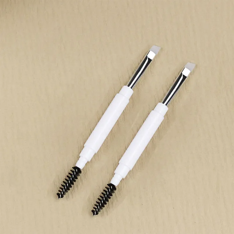 Dwustronne przenośne pędzle do makijażu Rozmiar podróżny Pędzle do makijażu Cienie do powiek Eye Brow Crease Niezbędne narzędzia kosmetyczne z pokrywką