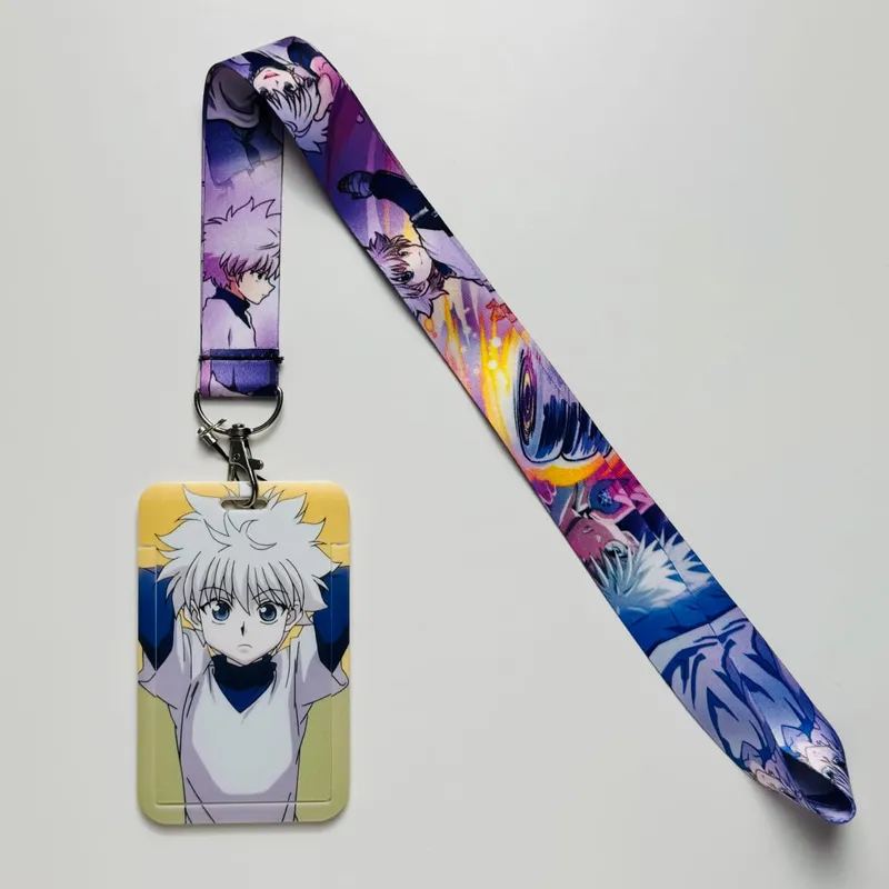 Anime Characters Card Holder Lanyards Keys Neck Strap Card Badge Keychain ID Credit Bus Card Cover Hang Rope Lariat Lanyard — image 7