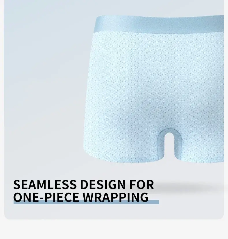 MiiOW 3Pcs Ice Silk Men's Underwear Boxers 7A Antibacterial Men Panties Breathable Mesh Mens Underpants Summer Man Boxer Briefs — image 7