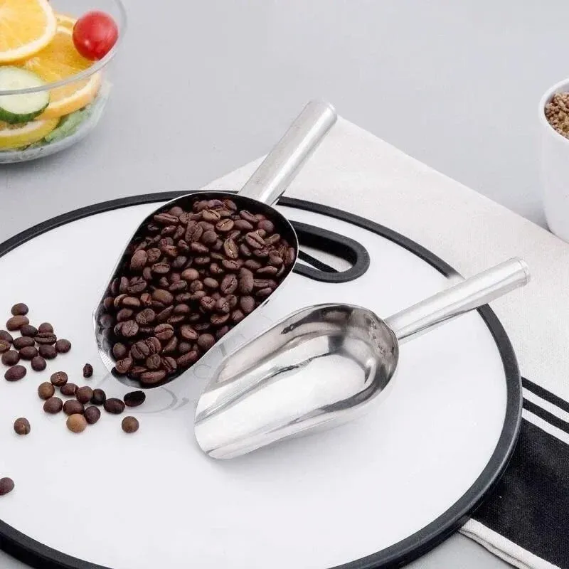 Stainless-Steel Ice Cube Scoop Bar Buffet Party Kitchen Spice Candy Flour Nut Scoop Spoon Dry Goods Shovel Kitchen Accessories — image 7
