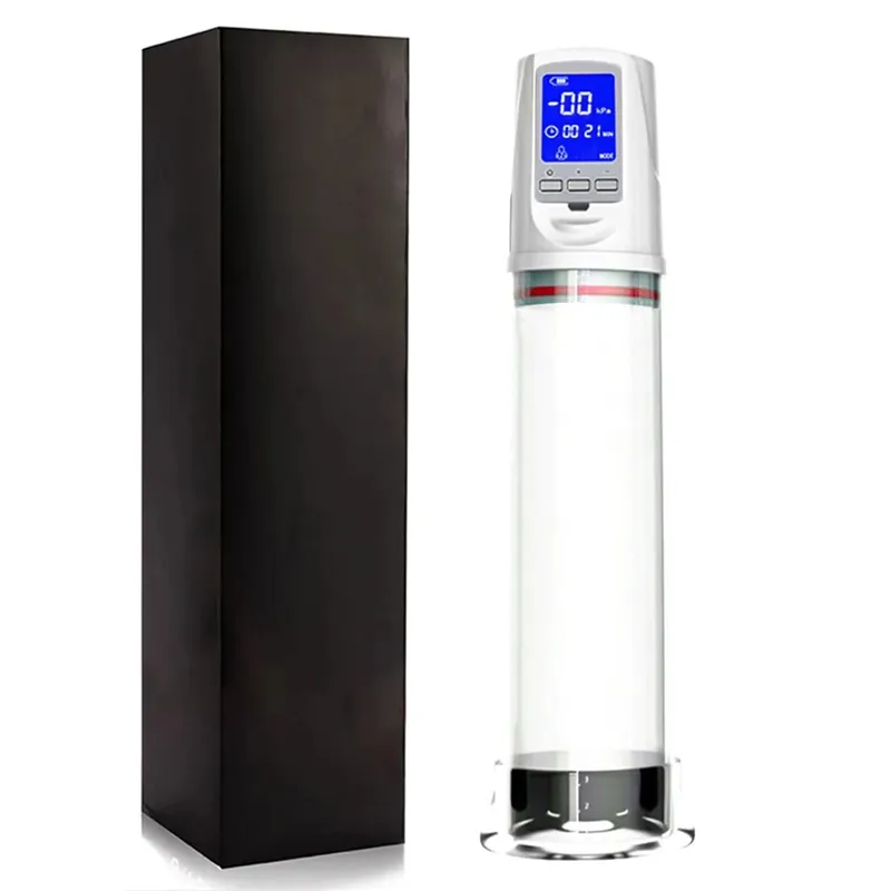 Automatic 4 Suction Modes Vacuum Penis Pump Vacuum Sex Toys for Male Masturbation Penis Extender Vacuum Pump Enlargement