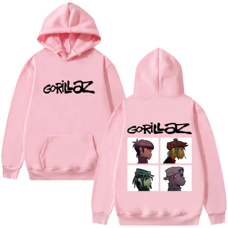 The Gorillaz Rock Band's Fashion Album Features Pattern Prints on Men's Hoodies Sweatshirts Hip-hop Alternative Retro Pullovers — image 11