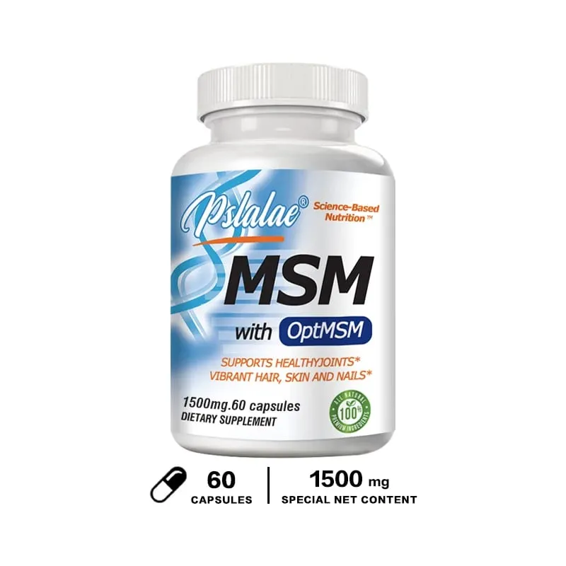 MSM with OptiMSM Capsules 1500mg - Supports Joint Health and Mobility Relieve Joint Discomfort — image 8