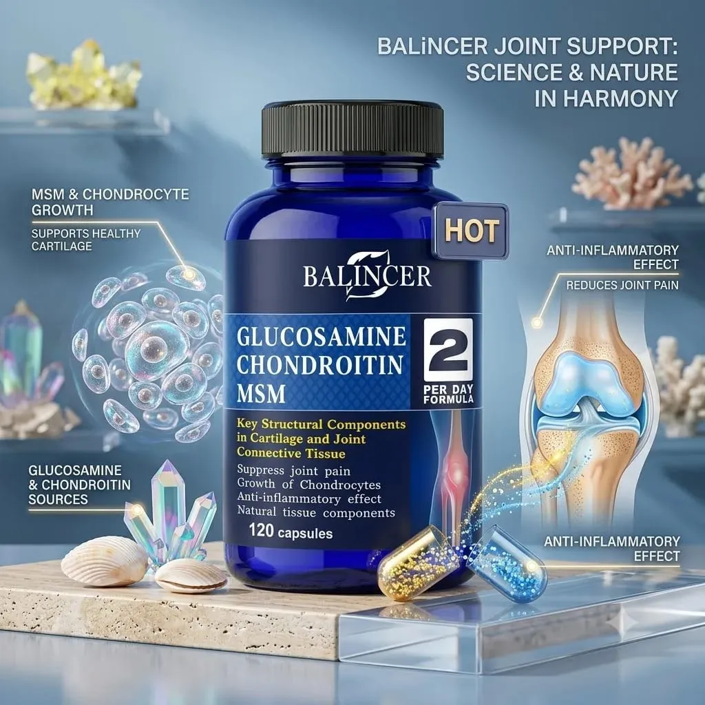 Glukosamin Chondroitin MSM – pro zdraví kloubů a kolen, imunitní systém bez GMO 120 tobolek — image 4