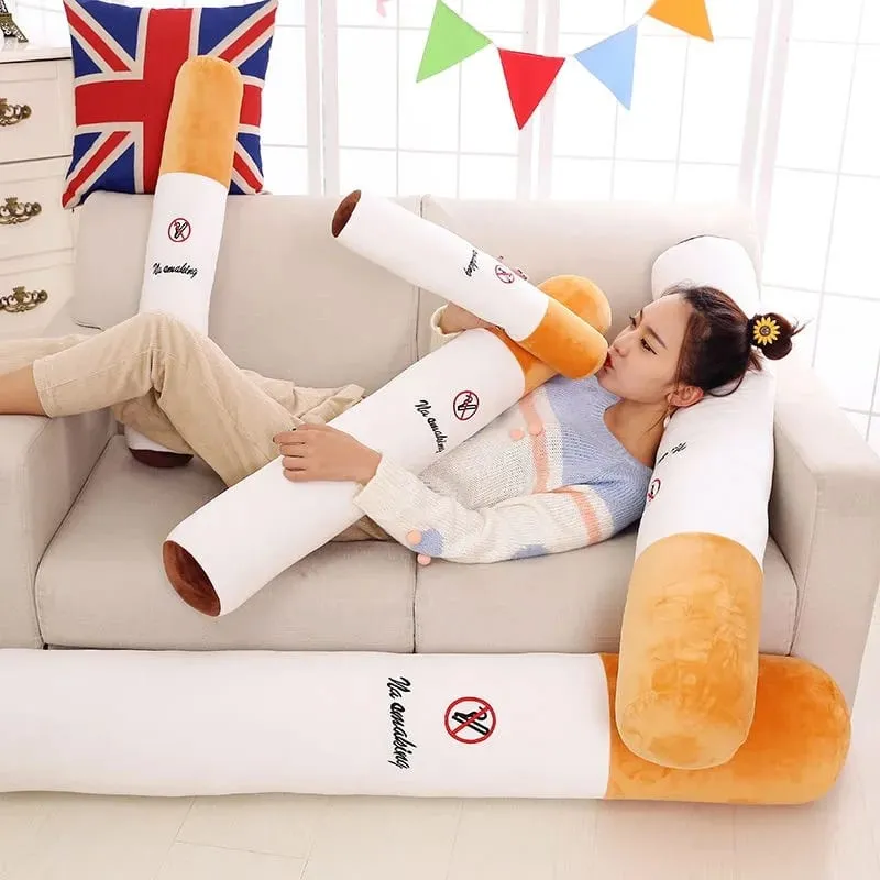 Creative Smoking Cylindrical Sleeping Cushion Cigarette Pillow Plush Toys Fashion Boyfriend Birthday Gift — image 2